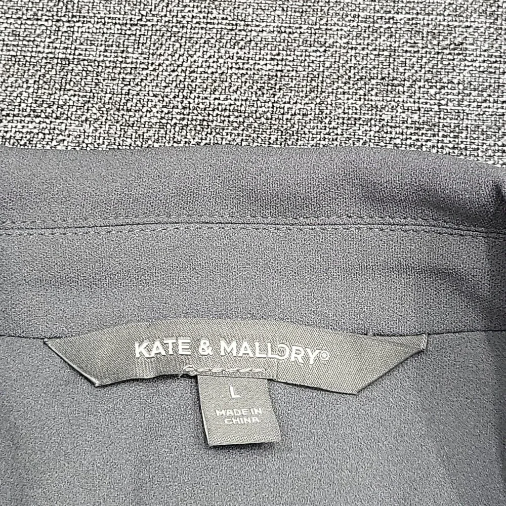 Kate & Mallory Womens Gray Dressy Work Office Business Casual Vest Size L